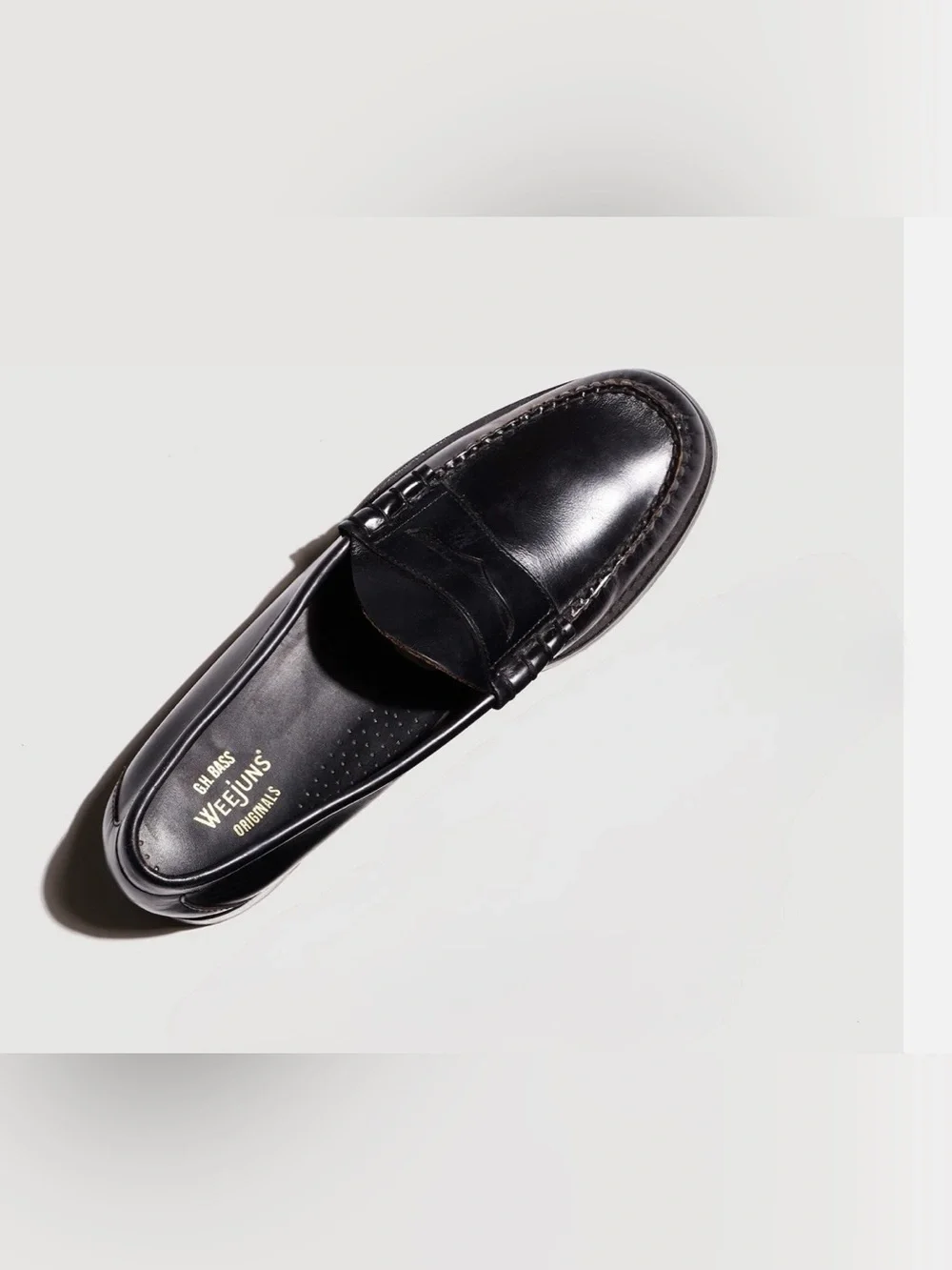 NEW Madewell G.H.BASS Weejuns® Penny Loafers in black leather size 12 NF669 $175